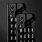 work hard play hard glass case for vivo v21e 5g image-2