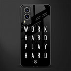 work hard play hard glass case for vivo v21e 5g image