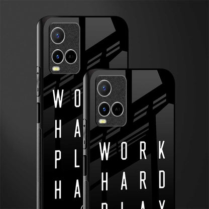 work hard play hard glass case for vivo y33s vivo y33t image-2