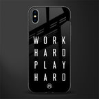 work hard play hard glass case for iphone xs max image
