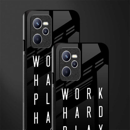 work hard play hard glass case for realme c35 image-2