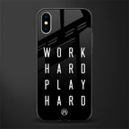 work hard play hard glass case for iphone x image