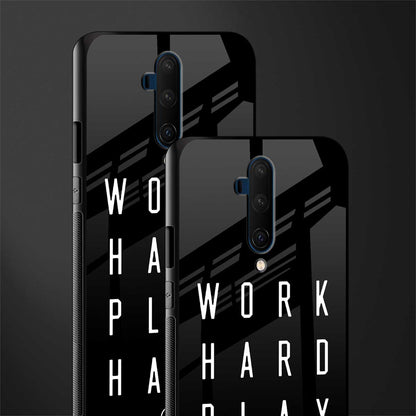 work hard play hard glass case for oneplus 7t pro image-2