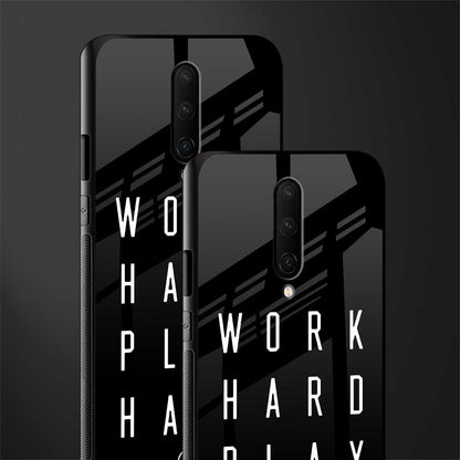 work hard play hard glass case for oneplus 7 pro image-2