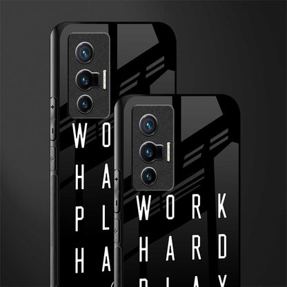 work hard play hard glass case for vivo x70 image-2