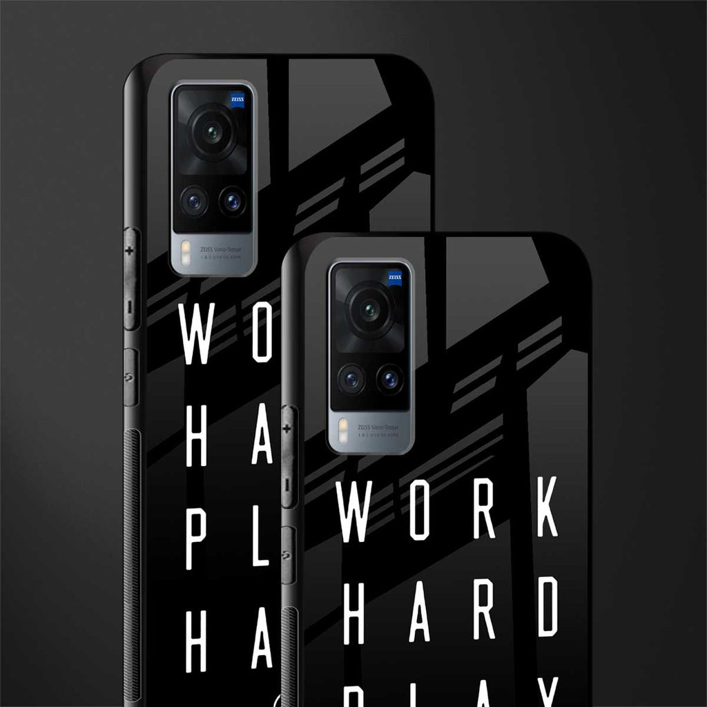 work hard play hard glass case for vivo x60 image-2