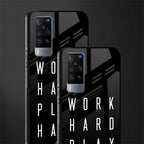 work hard play hard glass case for vivo x60 image-2