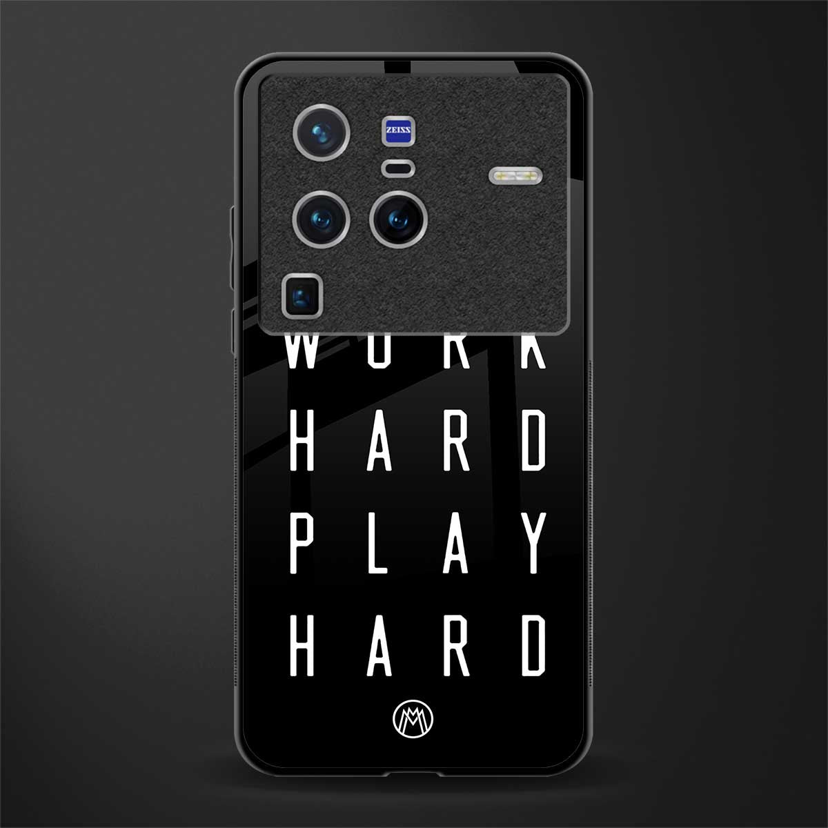 work hard play hard glass case for vivo x80 pro 5g image