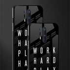 work hard play hard glass case for oneplus 8 pro image-2