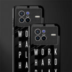 work hard play hard glass case for vivo x80 image-2