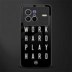 work hard play hard glass case for vivo x80 image
