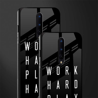 work hard play hard glass case for oneplus 8 image-2