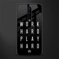 work hard play hard glass case for oneplus 8 image