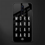 work hard play hard glass case for oneplus 8 image