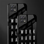work hard play hard back phone cover | glass case for samsung galaxy f42
