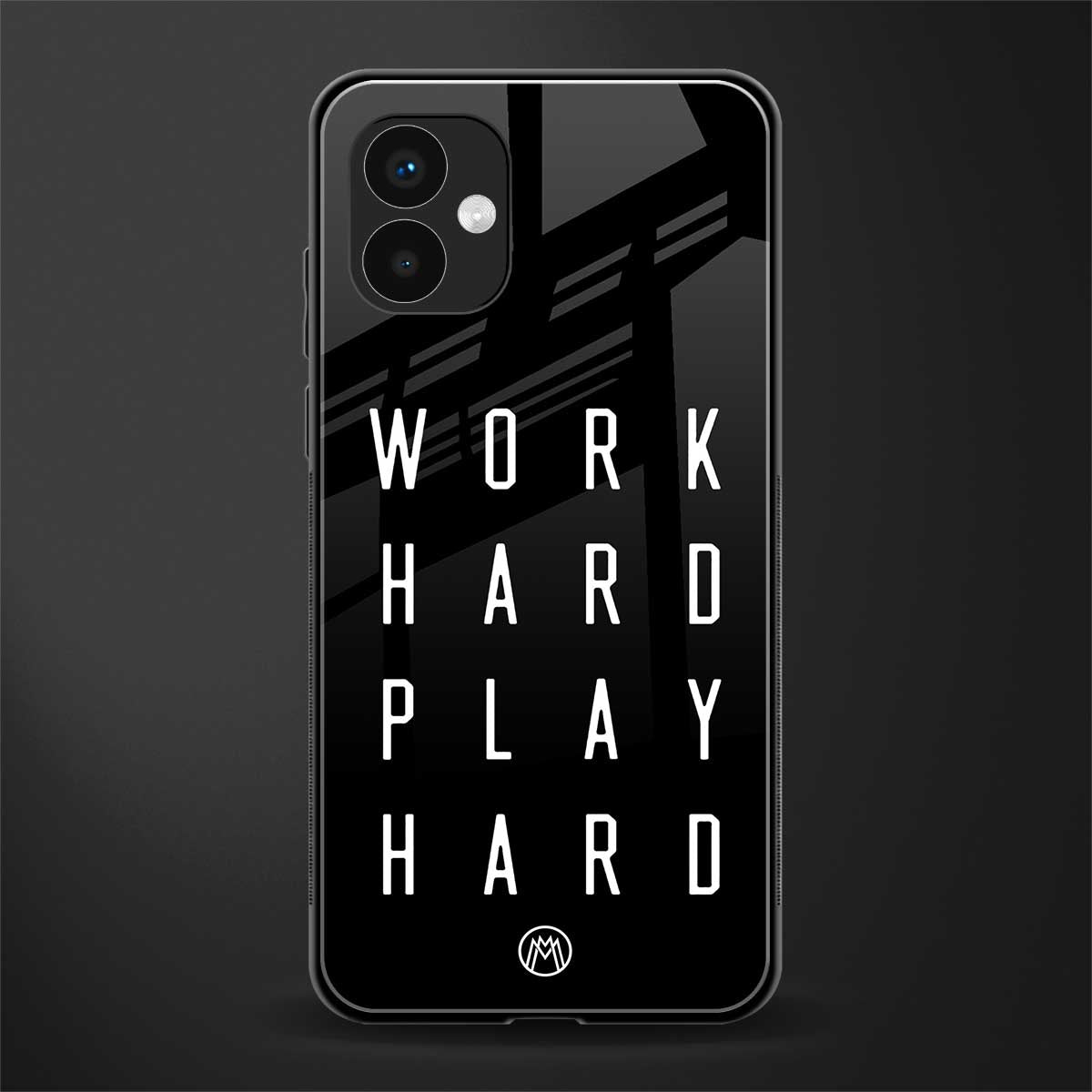 work hard play hard back phone cover | glass case for samsung galaxy a04