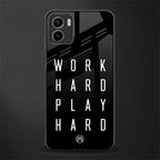 work hard play hard back phone cover | glass case for vivo y72