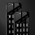 work hard play hard glass case for iphone 6 plus image-2