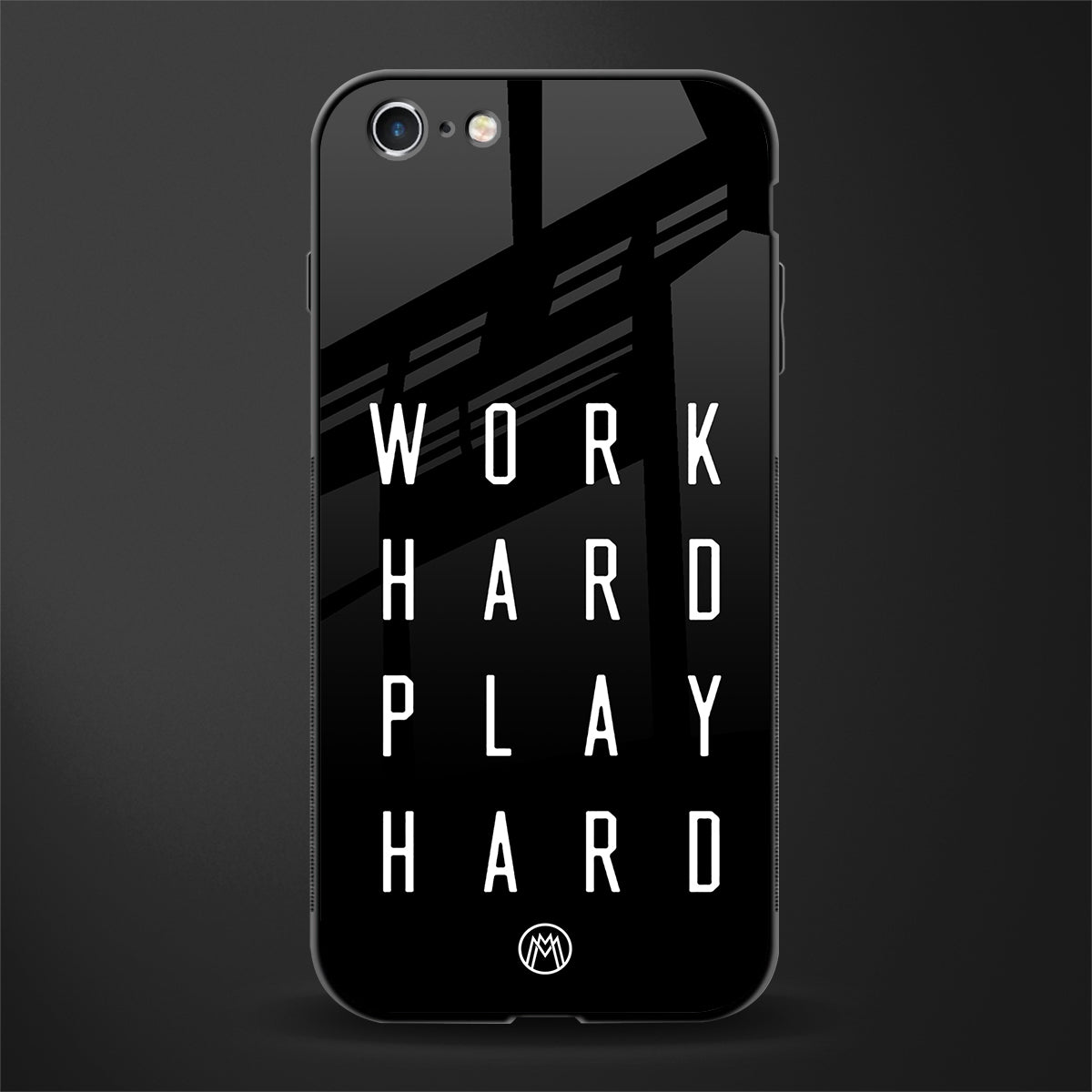 work hard play hard glass case for iphone 6s image