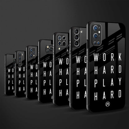 work hard play hard glass case for vivo v21e 5g image-3