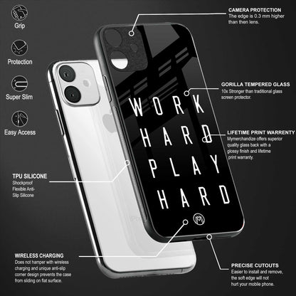 work hard play hard glass case for iphone 12 mini image-4