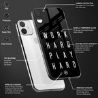 work hard play hard back phone cover | glass case for realme 9 pro 5g