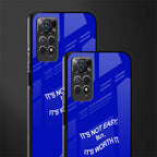 worth it back phone cover | glass case for redmi note 11 pro plus 4g/5g