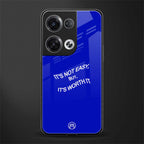 worth it back phone cover | glass case for oppo reno 8