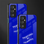 worth it back phone cover | glass case for samsung galaxy f23 5g