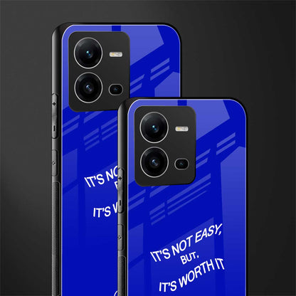 worth it back phone cover | glass case for vivo v25-5g
