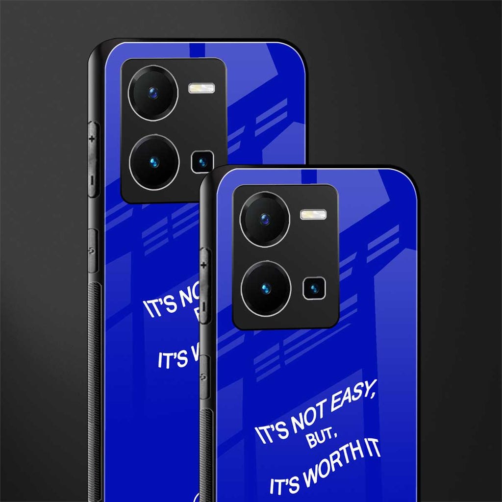 worth it back phone cover | glass case for vivo y35 4g