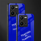 worth it back phone cover | glass case for vivo y35 4g
