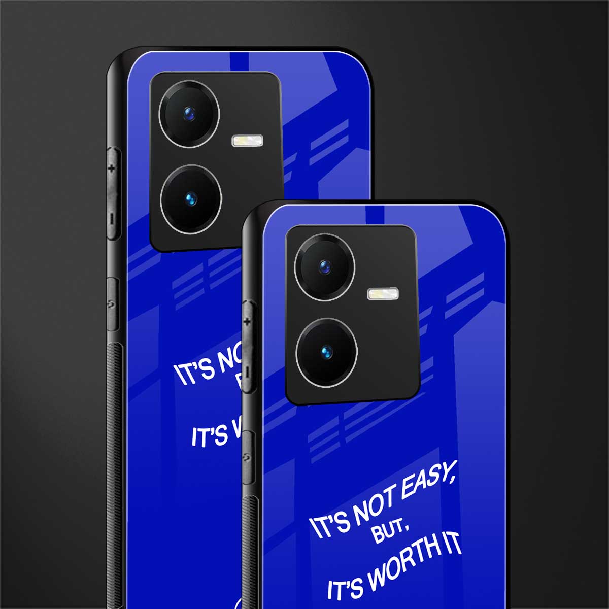 worth it back phone cover | glass case for vivo y22