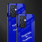 worth it back phone cover | glass case for oneplus 9