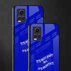 worth it back phone cover | glass case for vivo v21e 4g