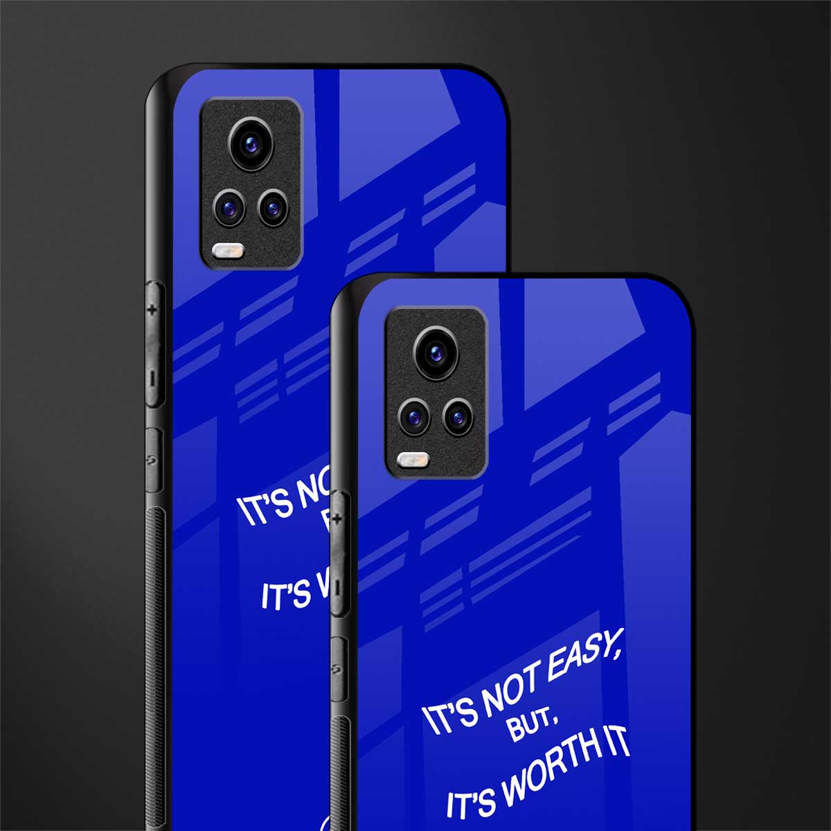 worth it back phone cover | glass case for vivo v21e 4g