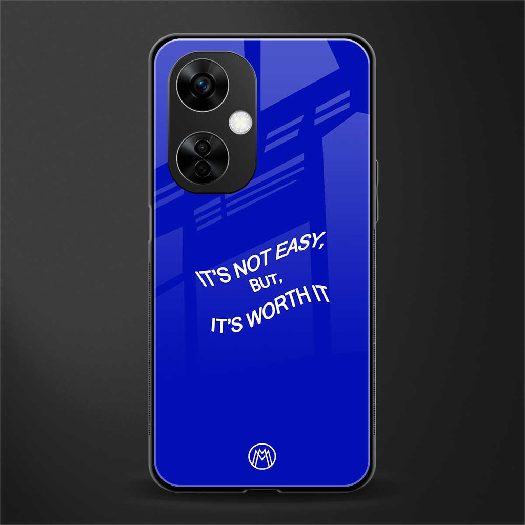 worth it back phone cover | glass case for oneplus nord ce 3 lite
