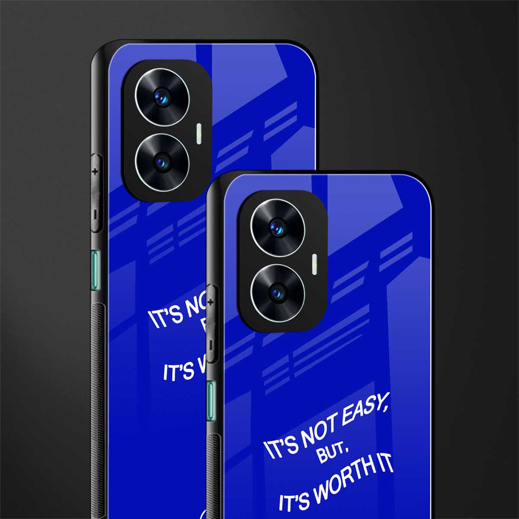 worth it back phone cover | glass case for realme c55