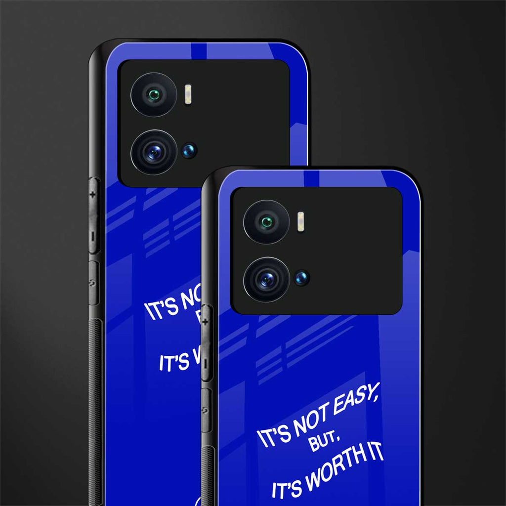 worth it back phone cover | glass case for iQOO 9 Pro