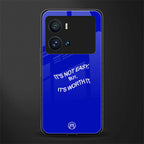 worth it back phone cover | glass case for iQOO 9 Pro
