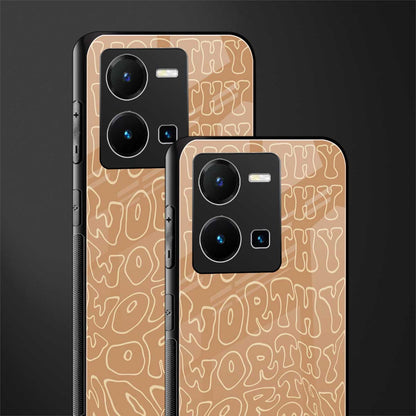 worthy back phone cover | glass case for vivo y35 4g