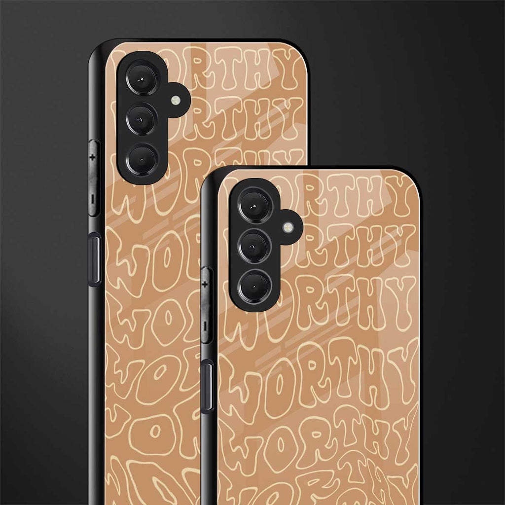worthy back phone cover | glass case for samsun galaxy a24 4g