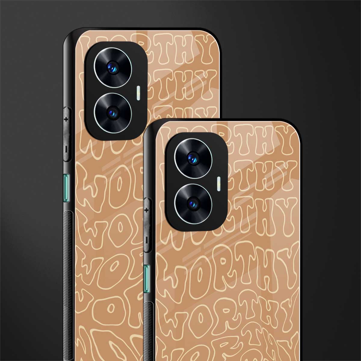 worthy back phone cover | glass case for realme c55
