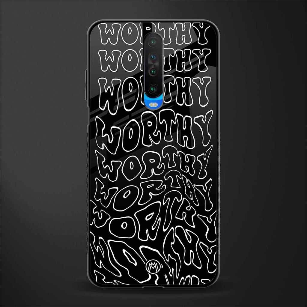 worthy black glass case for poco x2 image