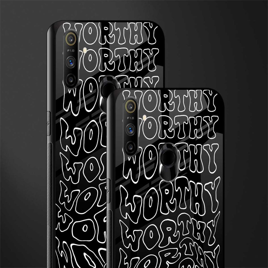 worthy black glass case for realme narzo 10a image-2