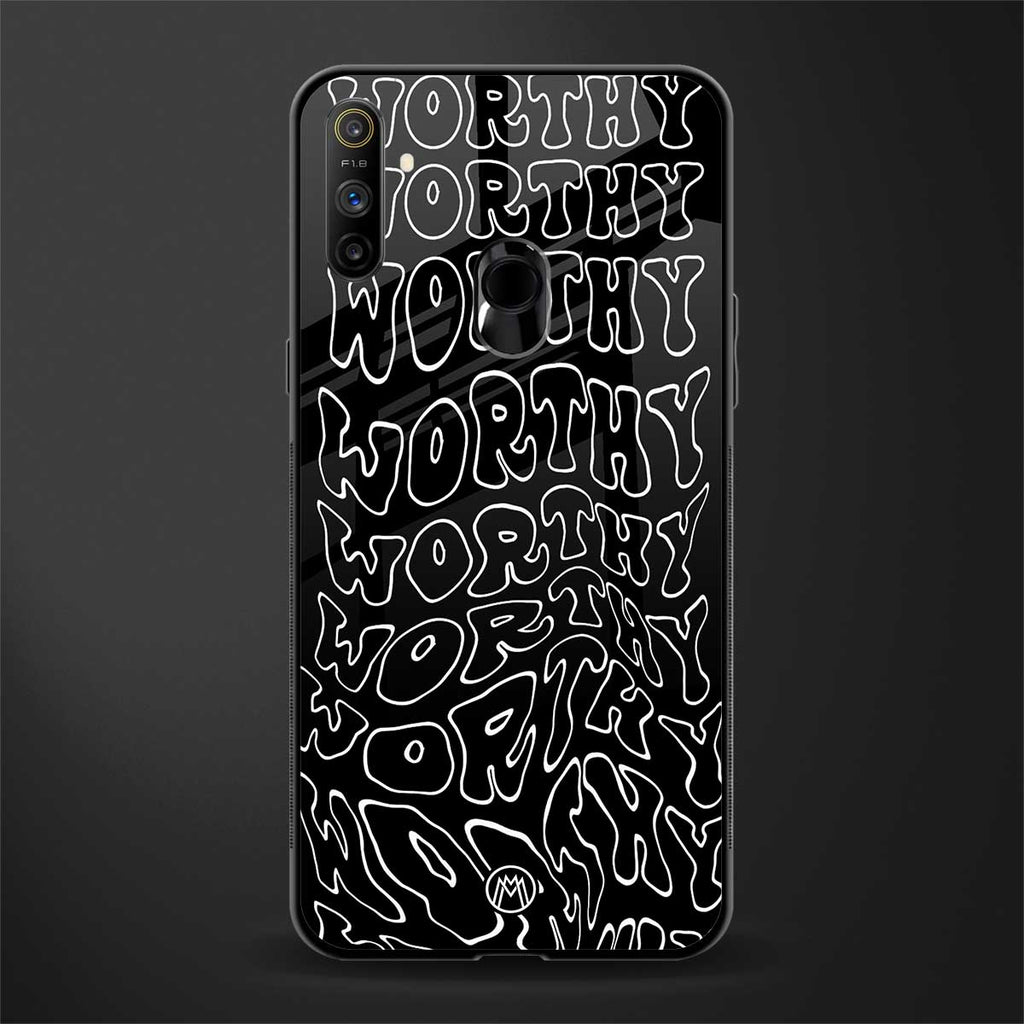 worthy black glass case for realme narzo 10a image