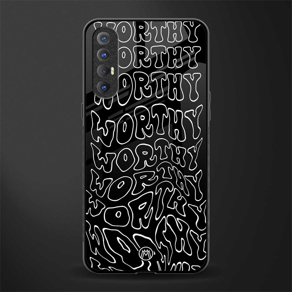 worthy black glass case for oppo reno 3 pro image