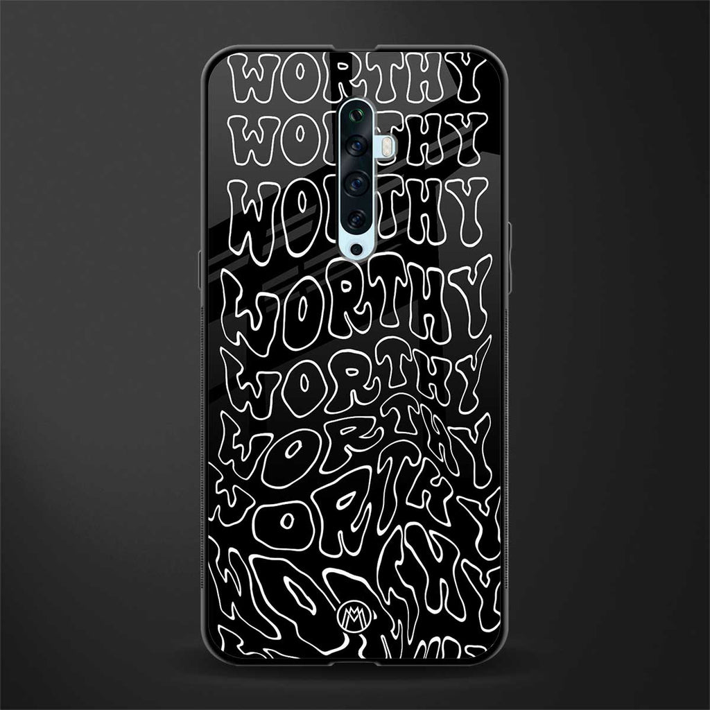 worthy black glass case for oppo reno 2f image
