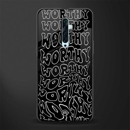 worthy black glass case for oppo reno 2f image