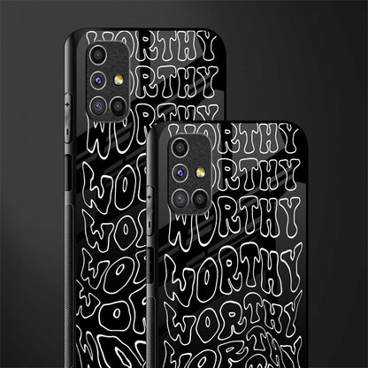 worthy black glass case for samsung galaxy m31s image-2